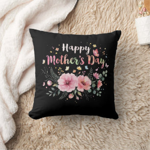 Coussin Joyeuse fête des Mères 2026 Joli floral pour femme