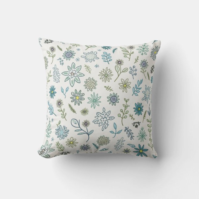 Coussin Joyeuse Journée Blanche (Recto)