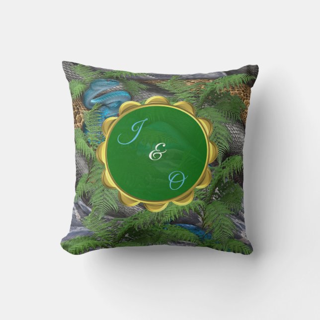 Coussin Joyeuse jungle africaine (Recto)