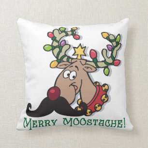 Coussin Joyeuse Moustache Moose