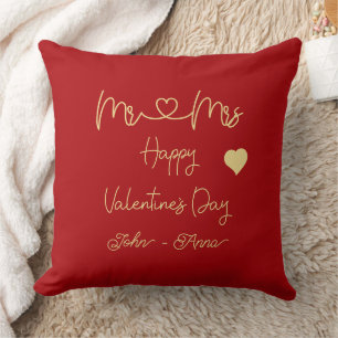 Coussin Joyeuse Saint-Valentin à M. et Mme