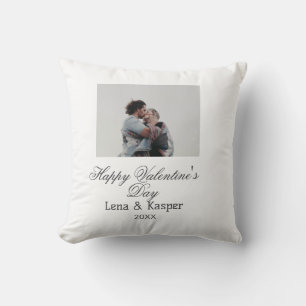 Coussin Joyeuse Saint-Valentin couple photo moderne simple