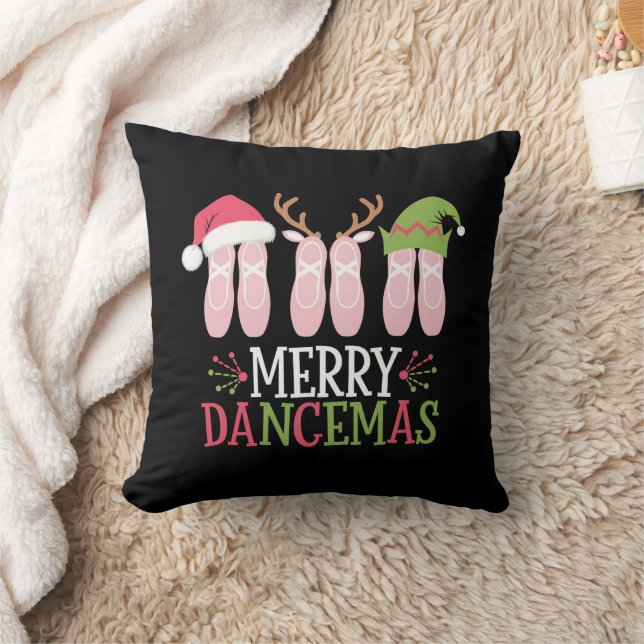 Coussin Joyeuses Dancemas Noël Ballet Chaussures Danse (Couverture)
