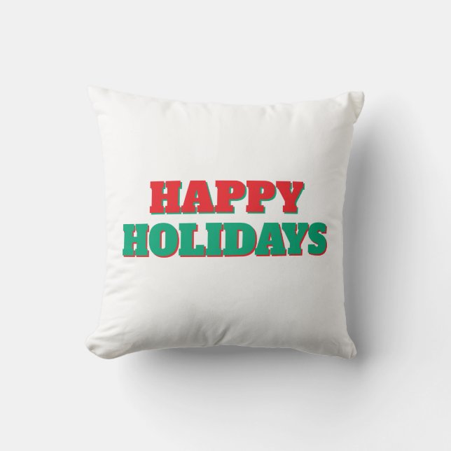 Coussin Joyeuses Fêtes Joyeux Noël Période des Fêtes (Recto)
