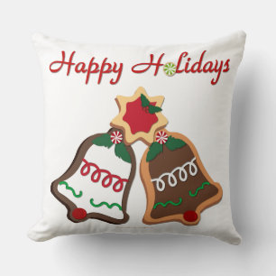 Coussin Joyeuses fêtes Noël Cookie Bells