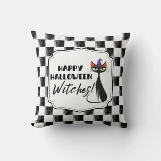 Coussin Joyeuses sorcières d'Halloween ! Sorcière noire Ki