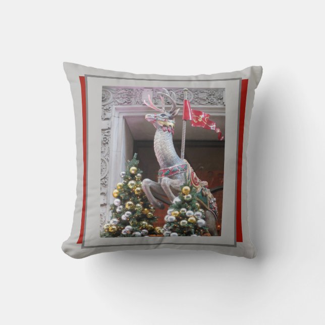 Coussin Joyeuses Vacances Glam Reindeer Jeu d'Oreiller (Recto)