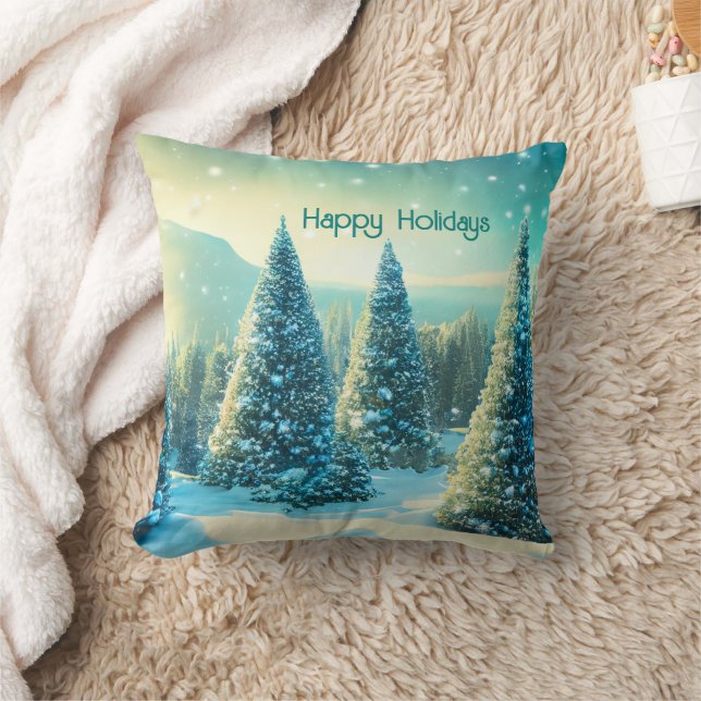 Coussin Joyeuses vacances hiver Wonderland Forrest Festive (Couverture)