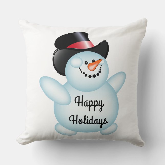 Coussin Joyeuses Vacances Jouer Oreiller/Snowman (Recto)
