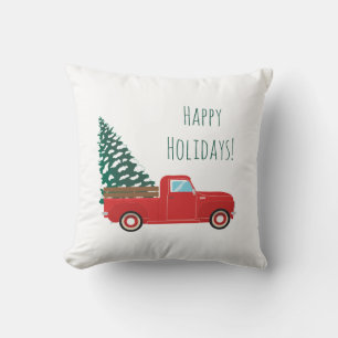 Coussin Joyeuses Vacances Petit Ramassage Voiture Arbre de
