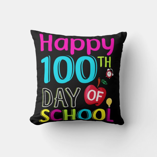 Coussin Joyeux 100ème jour d'école (Recto)