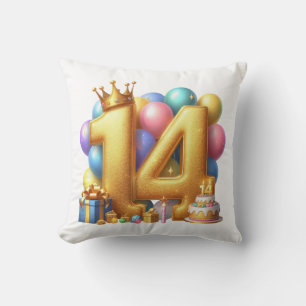 Coussin Joyeux 14e anniversaire