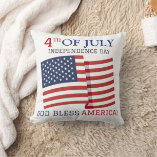 Coussin Joyeux 4 juillet fête de l'Indépendance