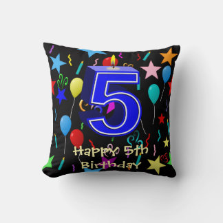 Coussin Joyeux 5e anniversaire