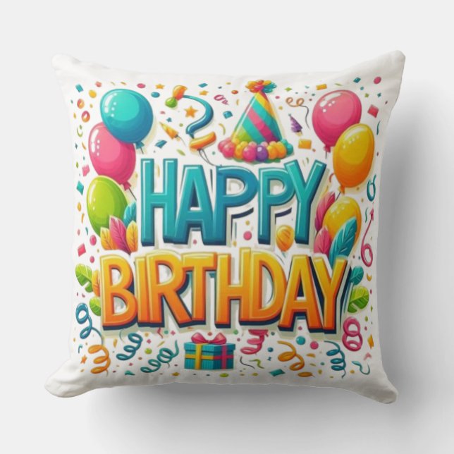 Coussin Joyeux anniversaire (Recto)