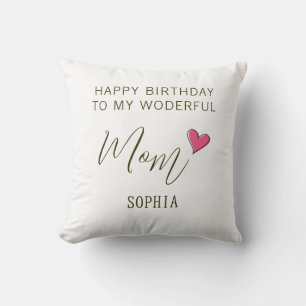 Coussin Joyeux Anniversaire à Ma Merveilleuse Mère – Perso