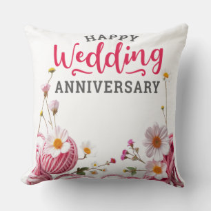 Coussin Joyeux anniversaire de mariage 