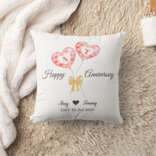 Coussin Joyeux Anniversaire - Lettre Personnalisée Sur Bal