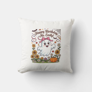 Coussin Joyeux Anniversaire Mlle Emily Halloween Fantôme C
