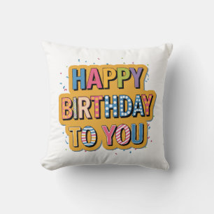 Coussin Joyeux Anniversaire Motif