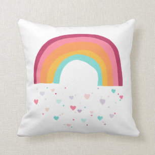 Coussin Joyeux arc-en-ciel