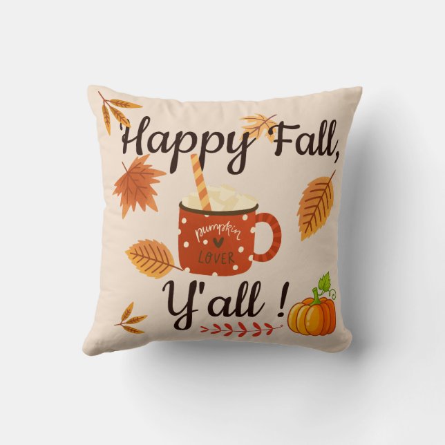 Coussin Joyeux Automne, tout le monde ! (Verso)