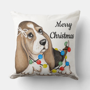 Coussin Joyeux Beagle de Noël