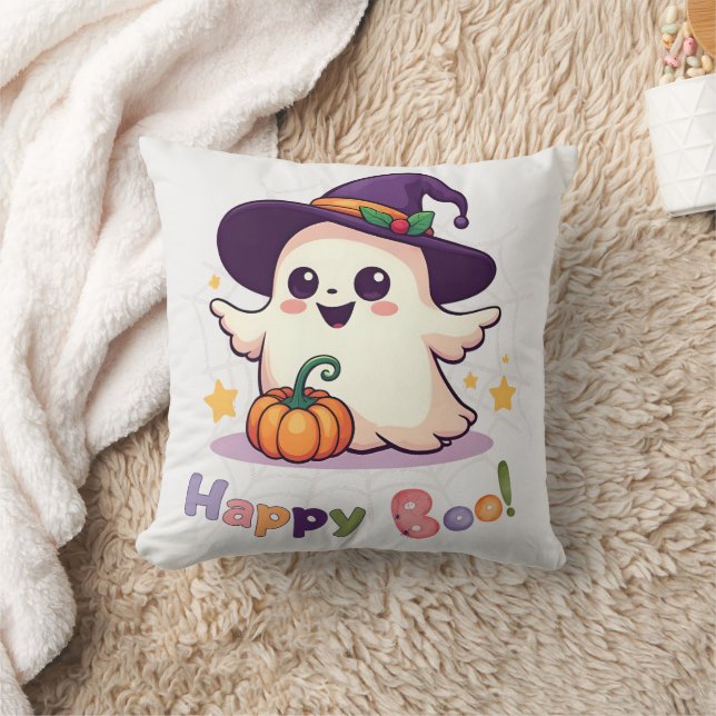Coussin Joyeux Boo Cute Ghost Jeu d'oreiller (Couverture)