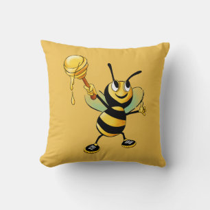 Coussin Joyeux Bumble Bee avec un Scoop de miel