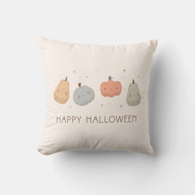 Coussin Joyeux Citrouille Design Jeu d'oreiller (Recto)
