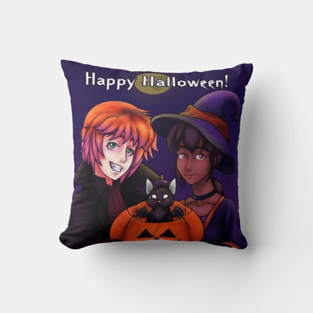 Coussin Joyeux costumes d'Halloween (Recto)