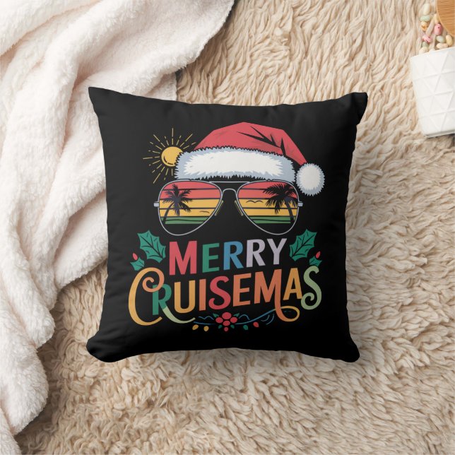 Coussin Joyeux Cruisemas 2024 Noël Santa Renne (Couverture)