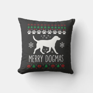 Coussin Joyeux Dogmas Noël Chien Vecteur