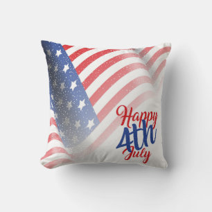 Coussin Joyeux drapeau 4 juillet patriotique américain