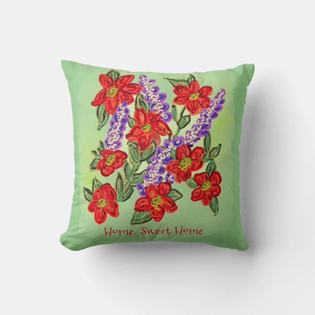 Coussin Joyeux, Du Bouquet Floral Du Coeur (Recto)