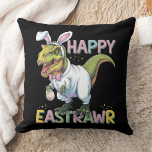 Coussin Joyeux Eastrawr T Rex Pâques Dinosaure Lapin Œuf