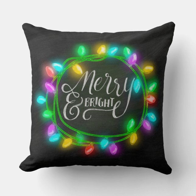 Coussin Joyeux et brillant avec lumières (Recto)