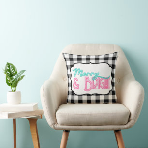 Coussin Joyeux et brillant Buffalo Plaid