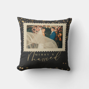 Coussin Joyeux et mariés premier Noël