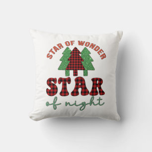 Coussin Joyeux Étoile De Noël De Merveilleuse Étoile De Nu