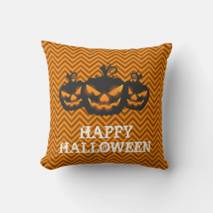 Coussin Joyeux Fantôme Citrouille d'Halloween