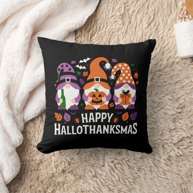 Coussin Joyeux Hallothanksmas Amoureux des Gnomes Joyeux N (Couverture)