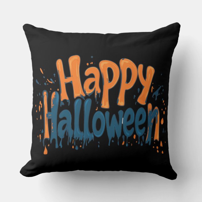 Coussin 🎉 Joyeux Halloween (Recto)