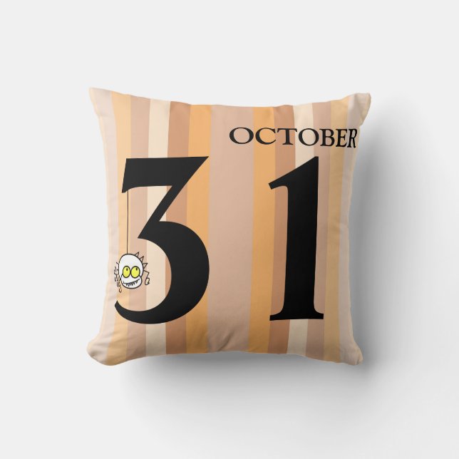 Coussin Joyeux Halloween 31 Octobre Jeu d'oreiller (Recto)