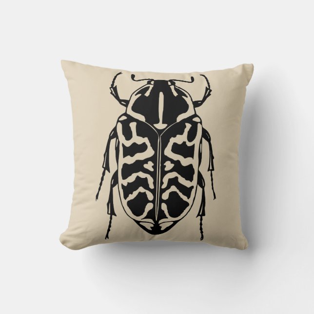 Coussin Joyeux Halloween Beetle Insect (Recto)