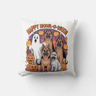 Coussin Joyeux Halloween Berger Allemand