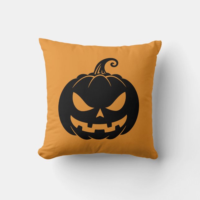 Coussin Joyeux Halloween Citrouille (Recto)
