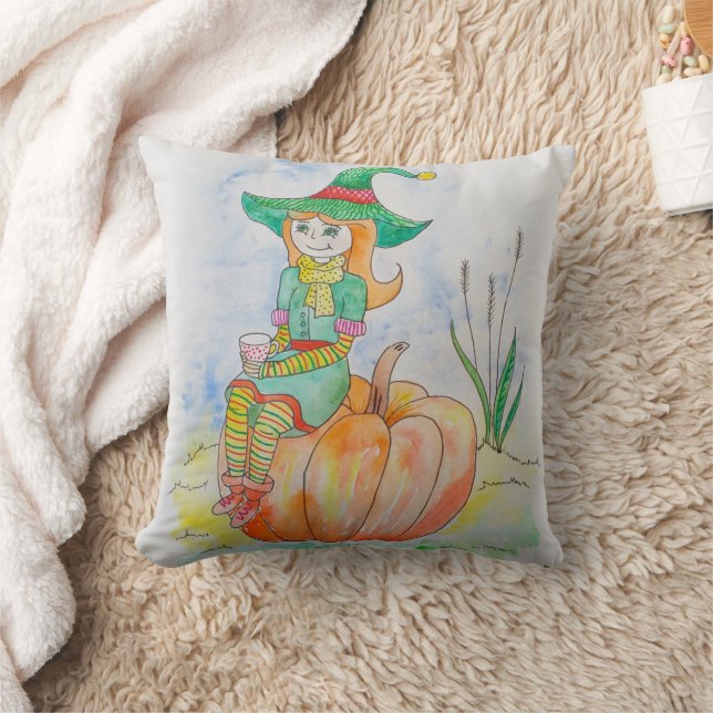 Coussin Joyeux Halloween Citrouille Crow (Couverture)