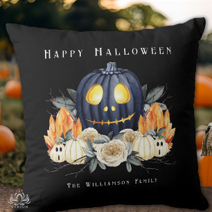 Coussin Joyeux Halloween Citrouilles de Samhain Sombres Cr