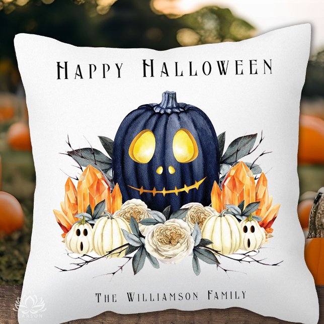 Coussin Joyeux Halloween Éffrayant Samhain Citrouille cris (Créateur téléchargé)